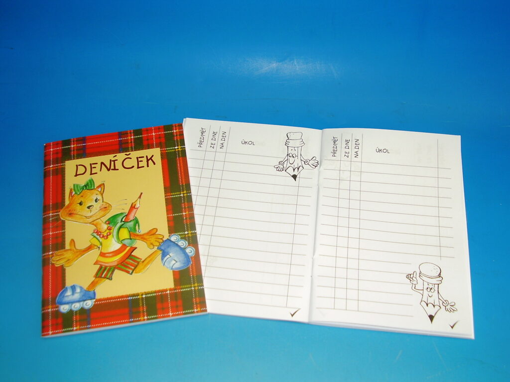 Deníček pro školáky A6, 3-5tř., bruslařka/holčička, úkolníček