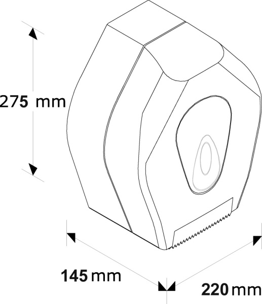 Zásobník na toaletní papír TOP MINI do 20cm průměru toaletního papíru, BTN201, MERIDA