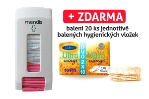 Zásobník na hygienické vložky + vložky ZDARMA, plastový, Mendis