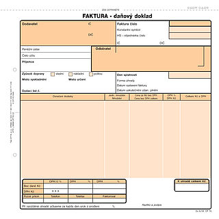 Faktura 20x21 samopropisová, 100listová,  OPTYS 1074