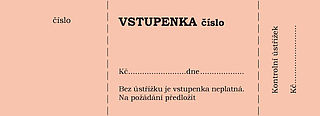 Bločková vstupenka 100 listů OPTYS 1267