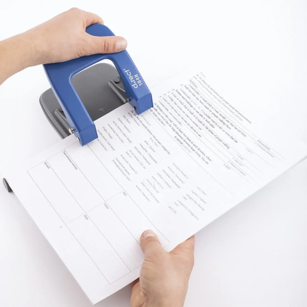 Děrovačka, na 40 listů, kovová, dorazová lišta, 0104H