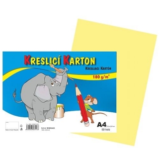Kreslící karton A4 180g, krémový, 1 list