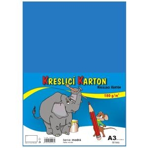 Kreslící karton A3 180g, modrý světle, 1 list