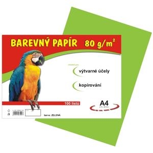 Papír pro výtvarku 80g A4 , zelený světle, 1 list