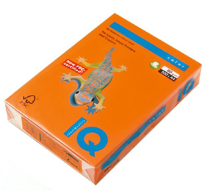 Papír xerografický IQ COLOR A4 120g, 250listů, intenzivní, oranžový OR43