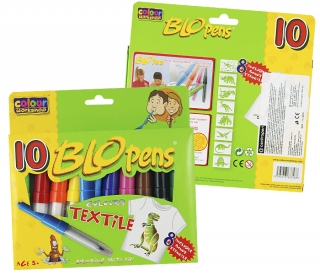 Foukací fixy 1539/10 sada na textil, CENTROPEN