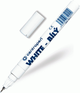 Popisovač 9211 lakový černý ,stopa 0,7mm, kulatý hrot
