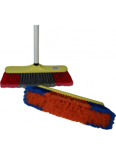 Smeták plastový s klasickou holí 120cm(plast/kov) hnědý:35x10cm, vlas 7cm, Tipi Top
