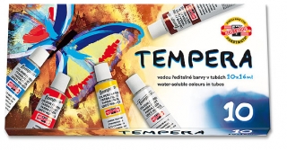 Temperové barvy, 10 barev x 16ml. 162548 Koh-i-noor
