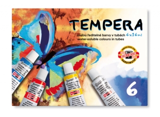 Temperové barvy, 6 barev x 16ml. 162547 Koh-i-noor