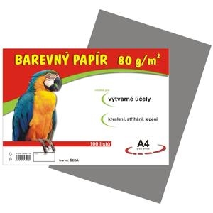 Papír pro výtvarku 80g A4 , šedý, 100 listů v balení