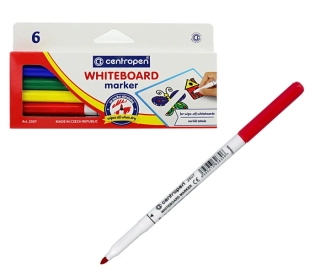 Značkovače 2507 na tabuli, sada 6 barev, stopa 1-2 mm, kulatý hrot, ERGO držení, CENTROPEN