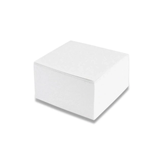 Papírové bločky v kostce, 84x85x40mm, nelepený, bílý, náplň (špalíček nelepený)