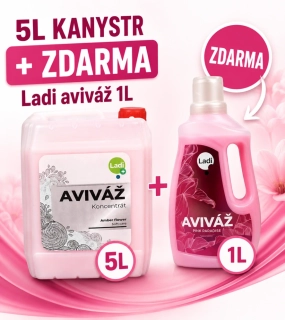 Ladi aviváž koncentrát 5kg růžová Pink bouquet + 1 litr ZDARMA