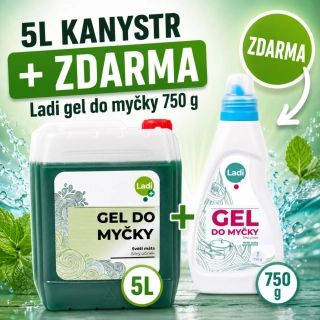 Ladi Plus gel do myčky 5kg +750g ZDARMA