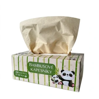 Papírové kapesníky v krabičce 200ks, 2vrstvé, EKO, Cute panda