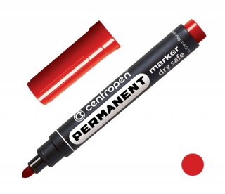 Popisovač 8510 permanent červený, stopa 2,5mm, kulatý hrot, CENTROPEN