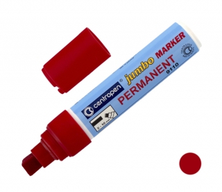 Značkovač Jumbo 9110 červený pernament ,stopa 2-10mm, CENTROPEN
