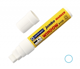 Značkovač Jumbo 9120 na sklo bílý, stopa 2-15mm, křídový, CENTROPEN