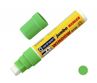 Značkovač Jumbo 9120 na sklo zelený, stopa 2-15mm, křídový, CENTROPEN