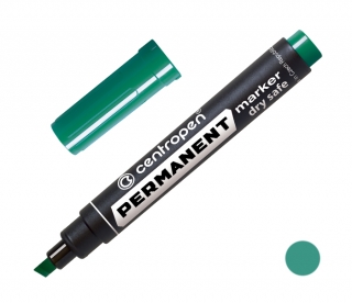 Popisovač 8516 zelený permanent, klínový hrot, stopa 2-5mm, CENTROPEN