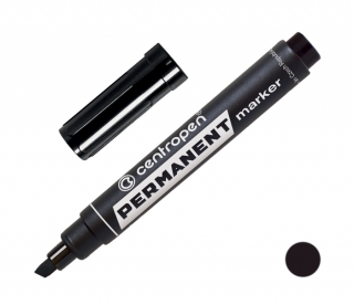 Značkovač 8576 permanent černý klínový hrot stopa 1-4,5mm, CENTROPEN