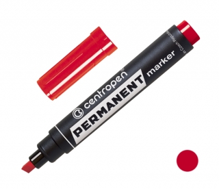 Značkovač 8576 permanent červený klínový hrot stopa 1-4,5mm, CENTROPEN