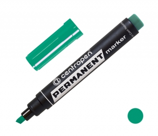 Značkovač 8576 permanent zelený klínový hrot stopa 1-4,5mm, CENTROPEN