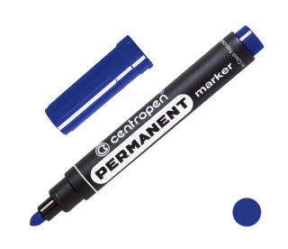 Značkovač 8566 permanent modrý stopa 2,5mm válcový hrot, CENTROPEN