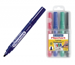 Značkovač 8550 sada 4 barev na papírové tabule Flipchart stopa 2,5mm, CENTROPEN
