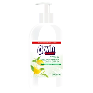 Tekuté mýdlo CLOVIN HANDY antibakteriální s pumpičkou 500ml. citron+zel.čaj