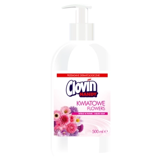 Tekuté mýdlo CLOVIN HANDY antibakteriální s pumpičkou 500ml. květ