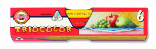 Pastelky trojhranné TRIOCOLOR 3151 6 bar. JUMBO Koh-i-noor