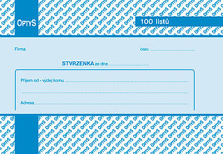 Stvrzenka,100 listů,A6,nepropis, OPTYS 1038