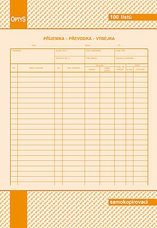 Příjemka, převodka, výdejka, A4 samopropis,100 listů, OPTYS 1075