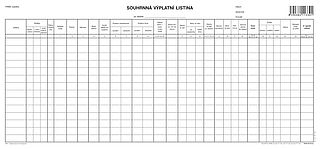 Souhrnná výplatní listina 42,5x21, OPTYS 1133