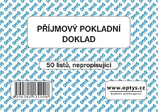 Příjmový pokladní doklad.50 listů,nepropis, OPTYS 1310, (20)