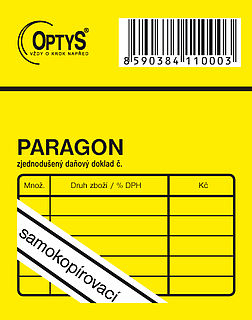 Paragon 7,5x9,5 samopropisovací,100 listů, OPTYS 1100