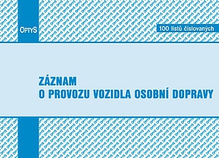 Záznam o provozu osobního vozidla A5,100 listů,nepropis,  OPTYS 1177