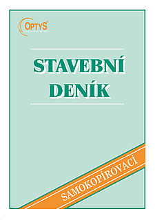 Stavební deník A4,propisovací, číslovaný 53 listů OPTYS 1268