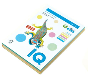 Papír xerografický IQ COLOR A4 80g, 5x50li./250li., MIX pastelové barvy