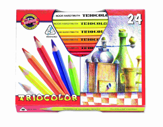 Pastelky trojhranné TRIOCOLOR 3154 24 bar. JUMBO Koh-i-noor