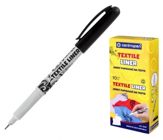 Popisovač 2639 černý, na textil, stopa 0,5mm, kulatý hrot