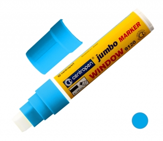 Značkovač Jumbo 9120 na sklo modrý, stopa 2-15mm, křídový, CENTROPEN