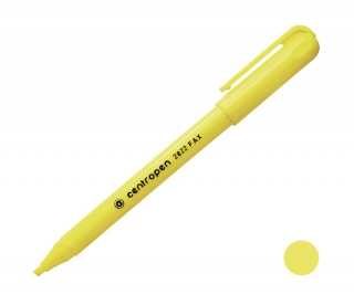 Zvýrazňovač 2822 žlutý, šíře stopy 1-3mm, klinový hrot, CENTROPEN