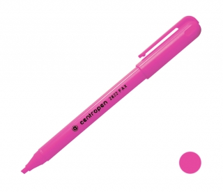 Zvýrazňovač 2822 růžový, šíře stopy 1-3mm, klinový hrot, CENTROPEN