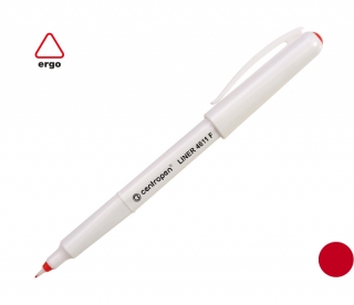 Popisovač 4611 liner červený, šíře stopy 0,3mm, ergo držení, CENTROPEN