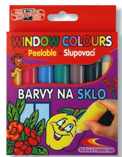 Barvy na sklo 9738, sada 7 barev x 10ml/barva KOH-I-NOOR