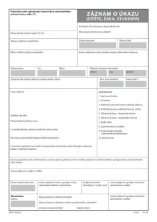 Záznam o školním úrazu A4 OPTYS 3109